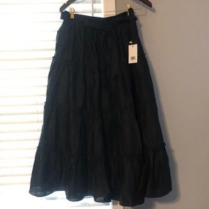 Jason Wu black tiered skirt